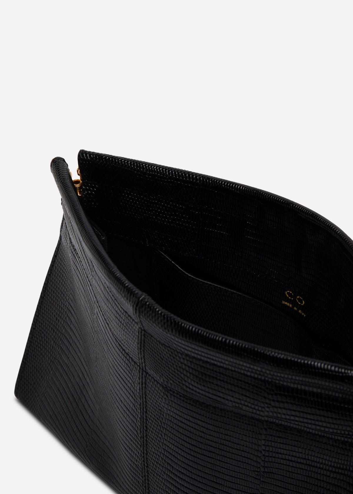 Small Leather Clutch with Chain - Black, image 4 of 6