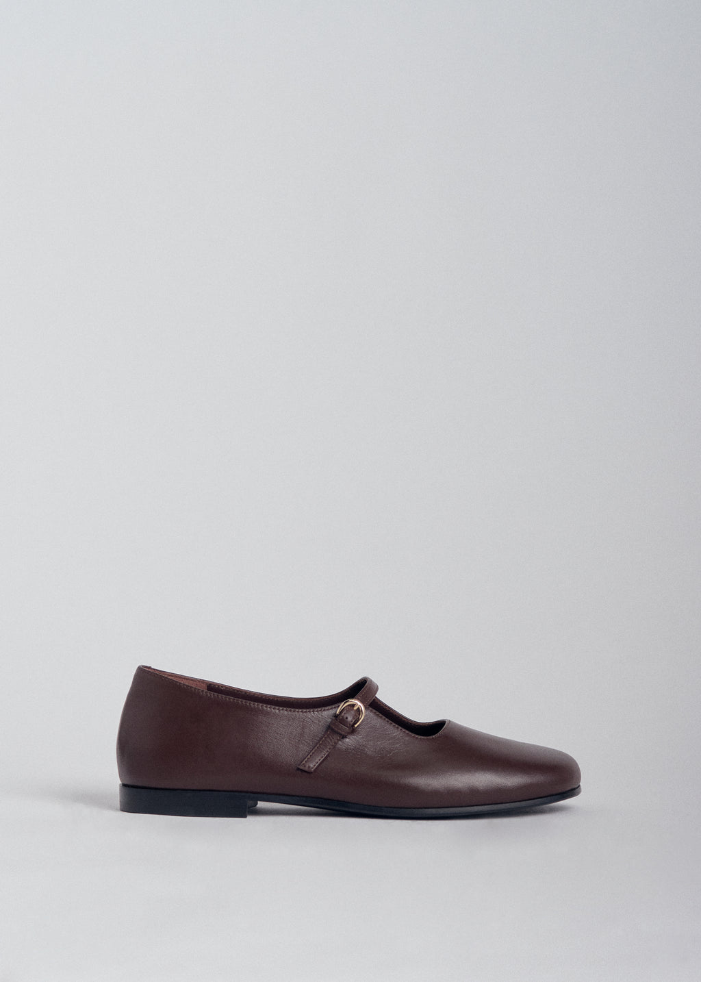 Square Toe Mary Jane in Leather - Brown - CO