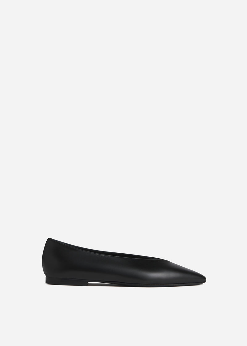 Pointed Ballerina Flat in Black - CO
