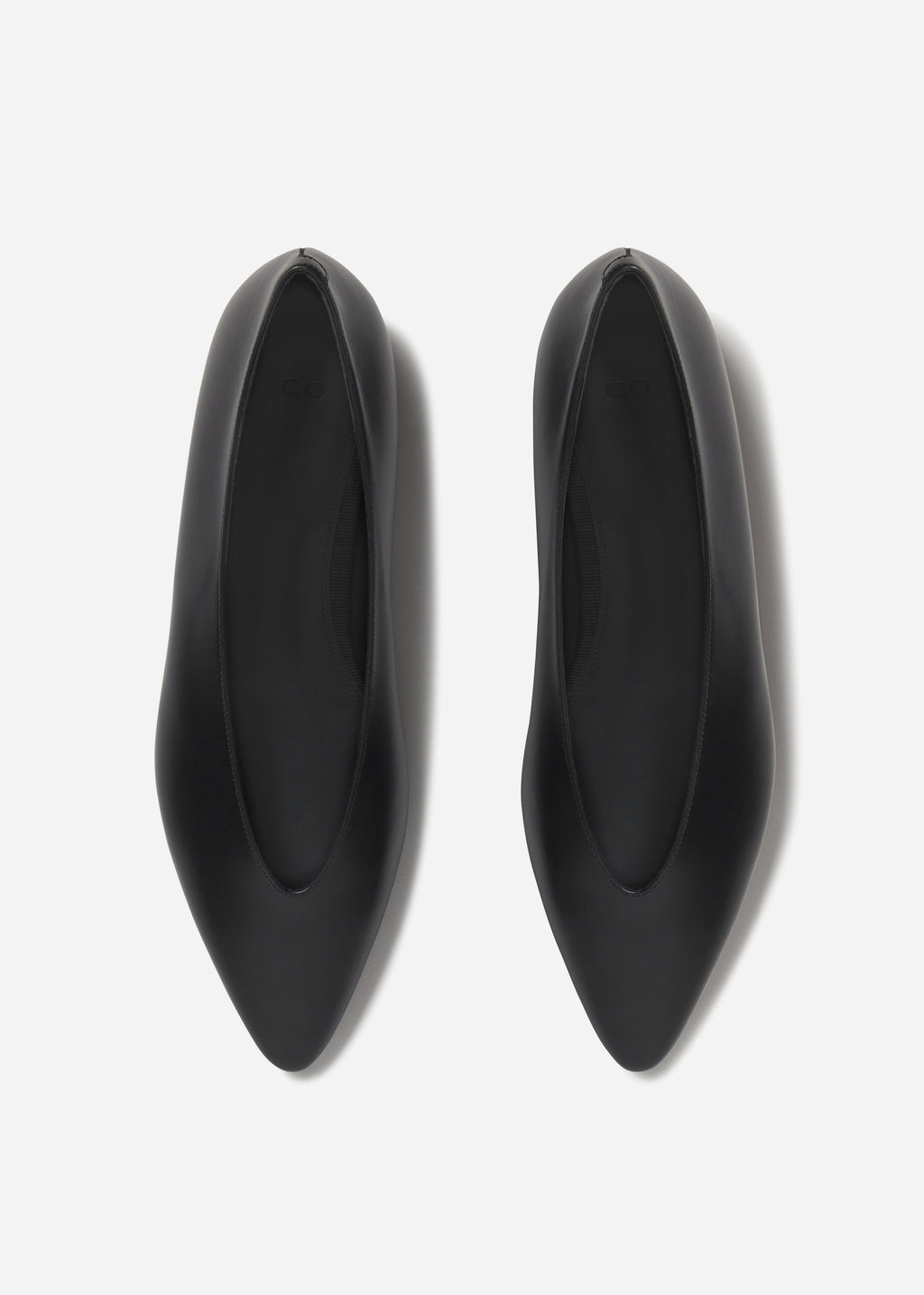 Pointed Ballerina Flat in Black - CO