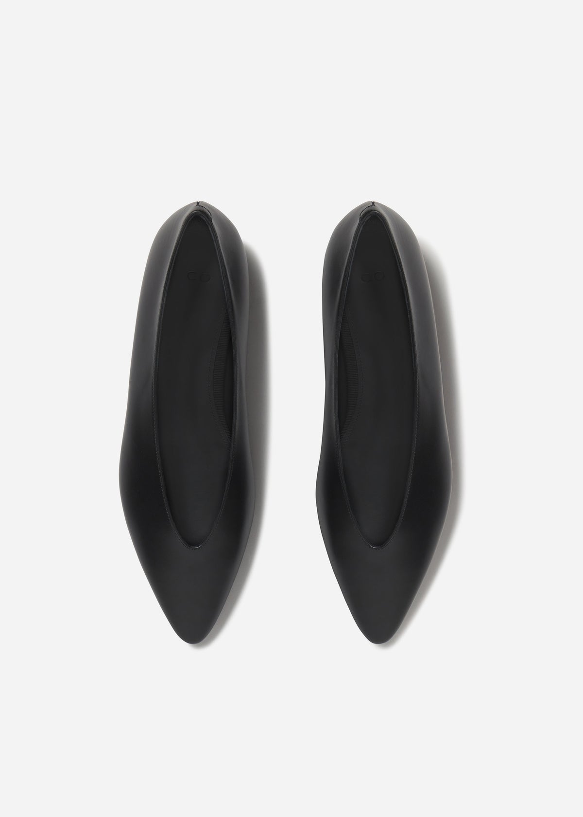 Pointed Ballerina Leather Flat in Black, image 4 of 5