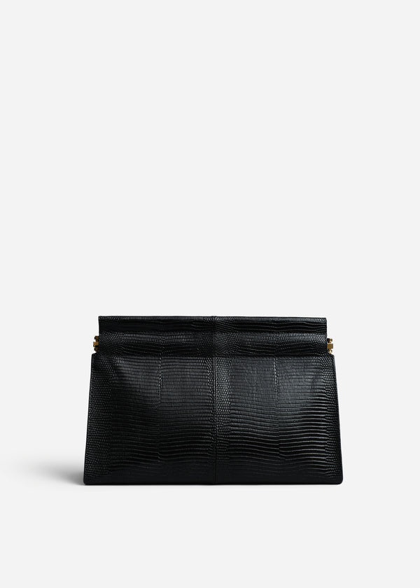 Small Leather Clutch - Black - CO