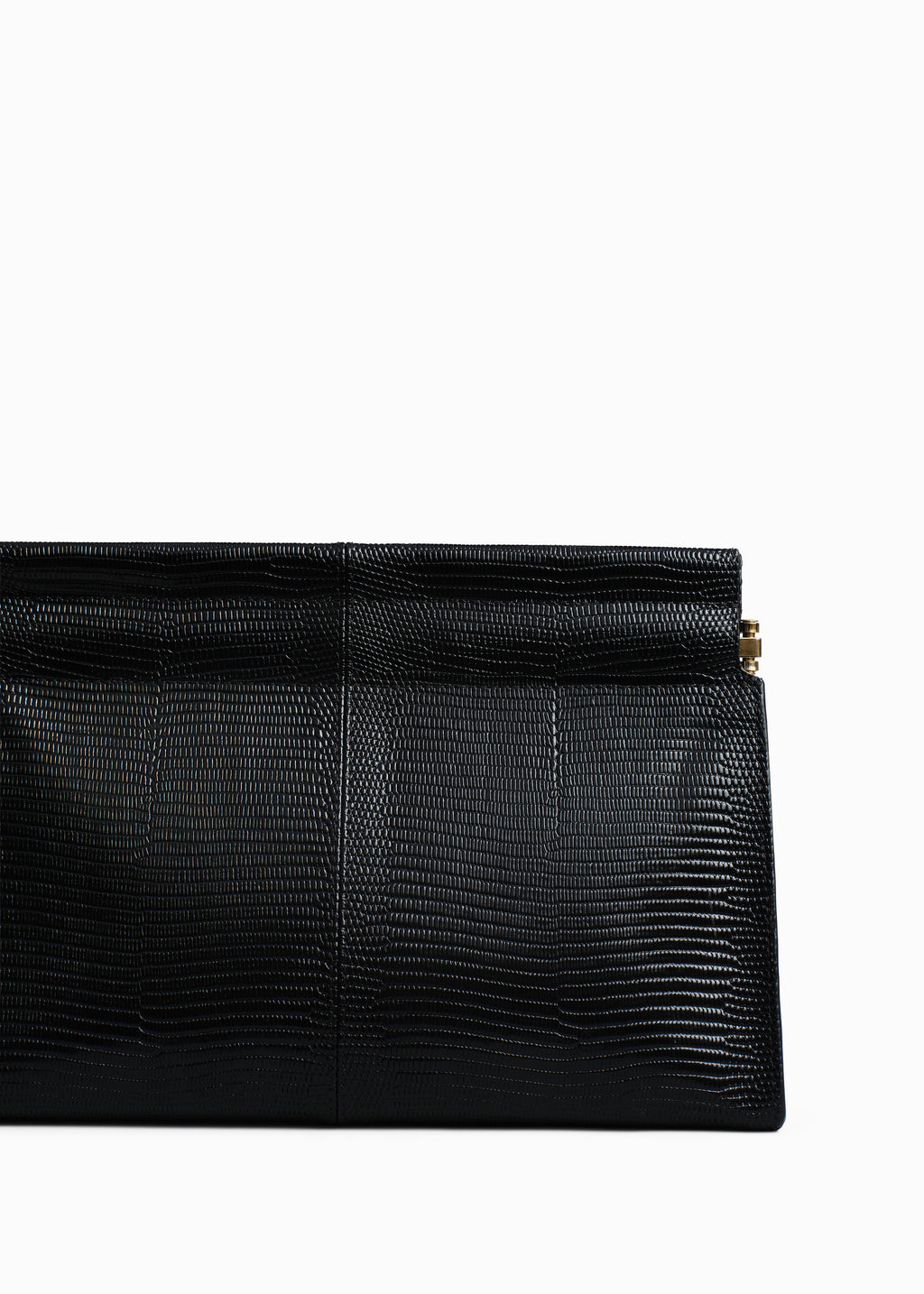 Small Leather Clutch  in Black - Black - CO