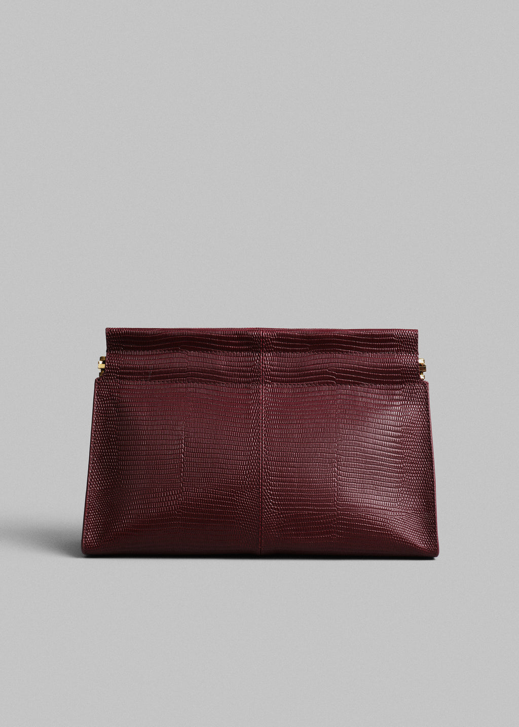 Small Leather Clutch - Burgundy - CO