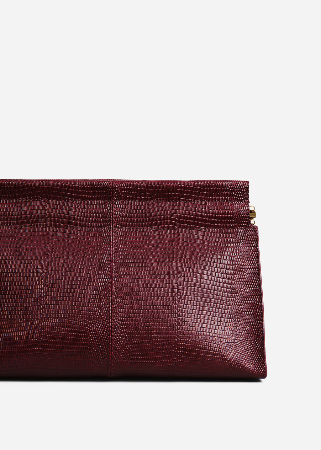 Small Leather Clutch - Burgundy - CO
