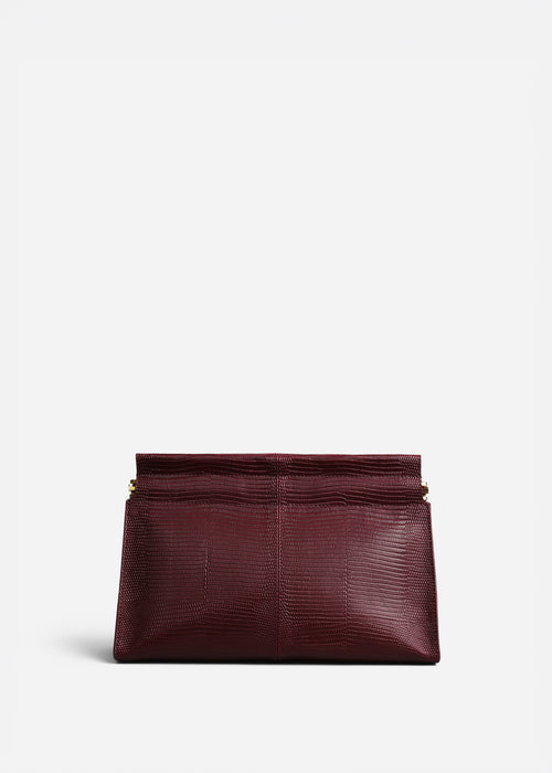 Small Leather Clutch - Burgundy, image 1 of 3