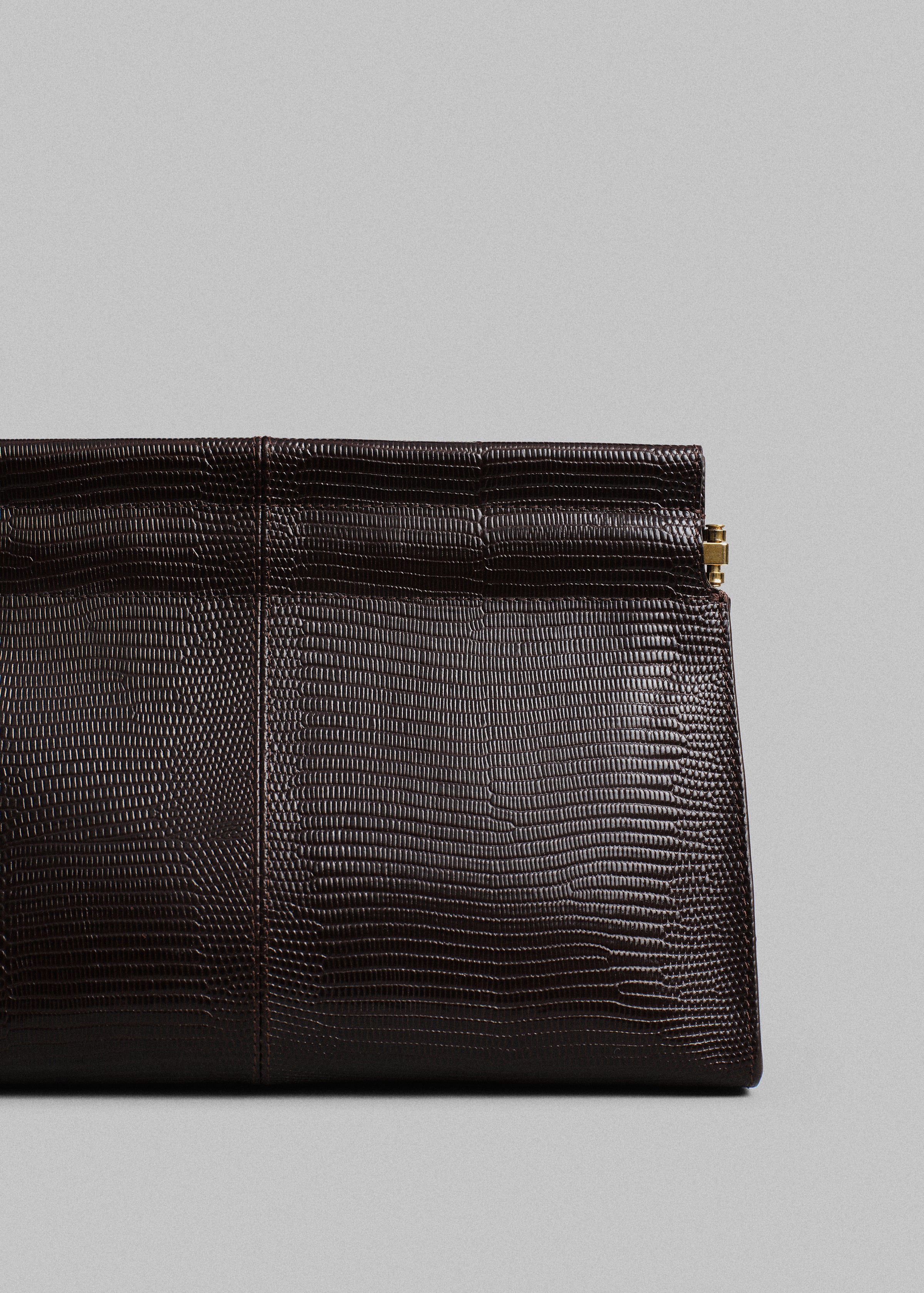 Small Leather Clutch in Espresso  - Espresso