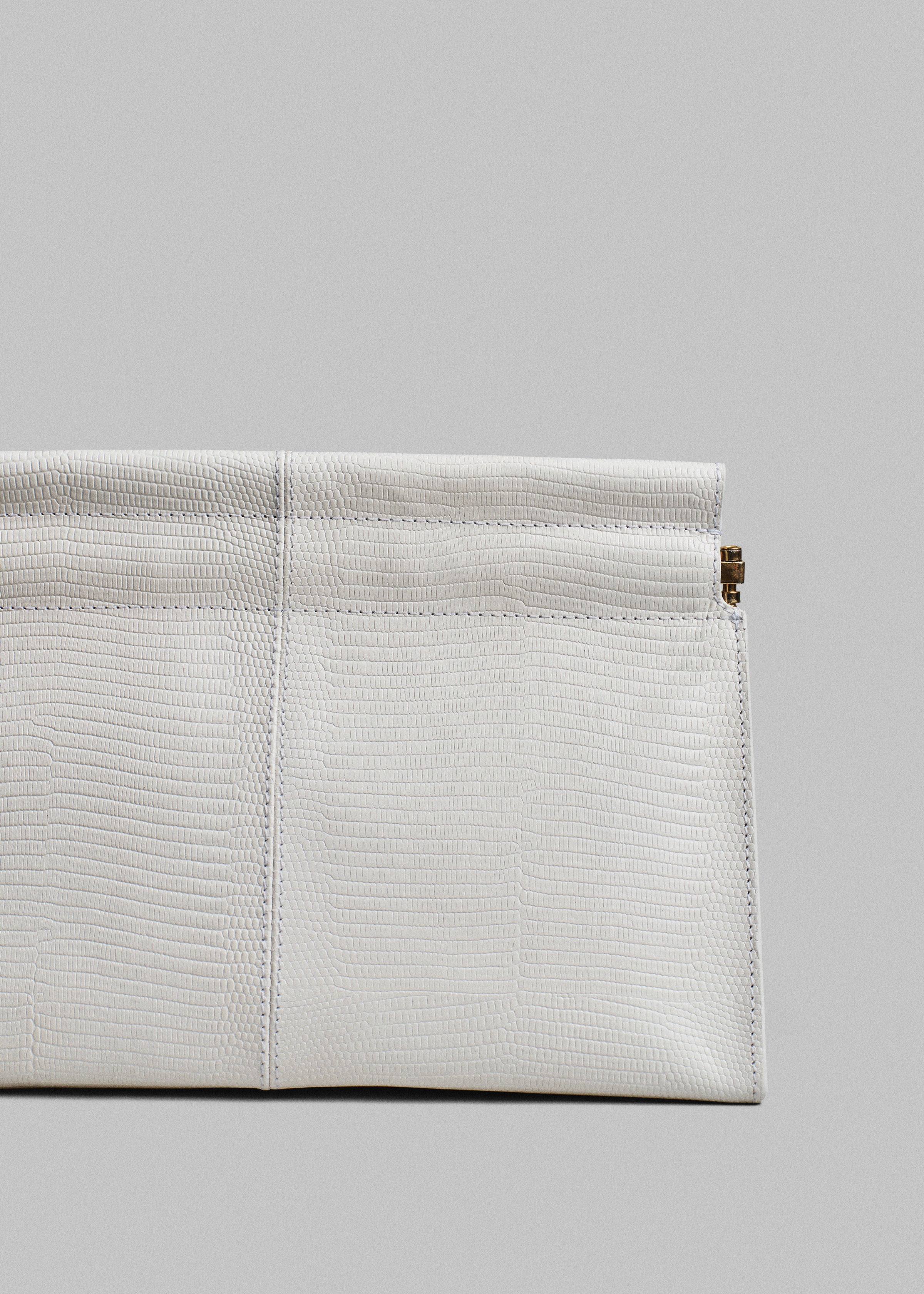 Small Leather Clutch - Ivory