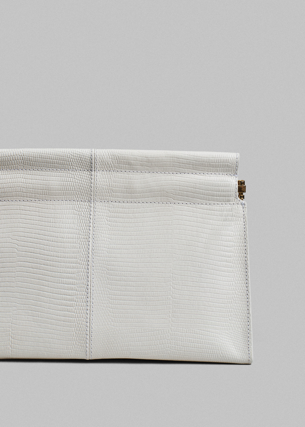 Small Leather Clutch - Ivory - CO