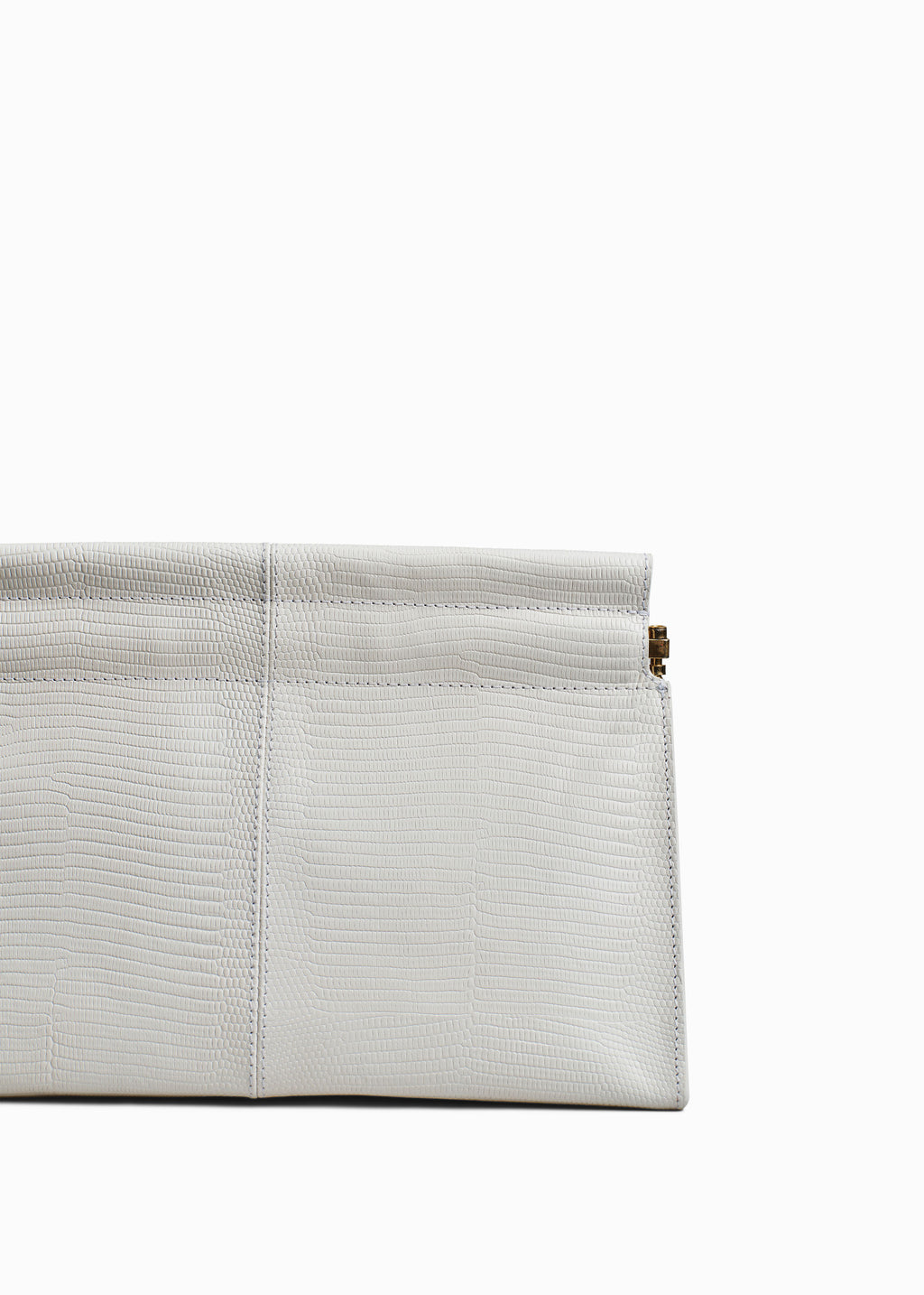 Small Leather Clutch in Ivory - Ivory - CO