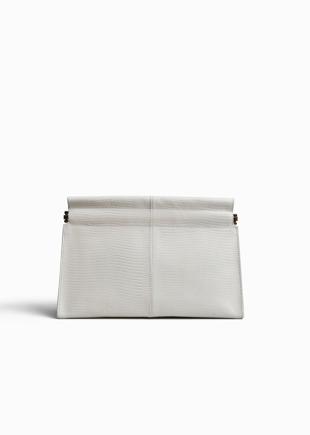 Small Leather Clutch in Ivory - Ivory - CO