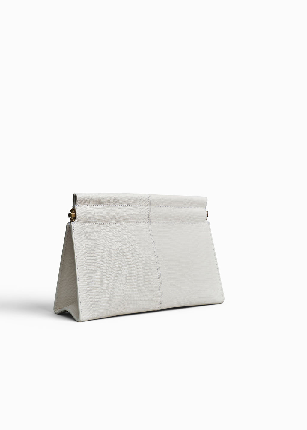 Small Leather Clutch in Ivory - Ivory - CO