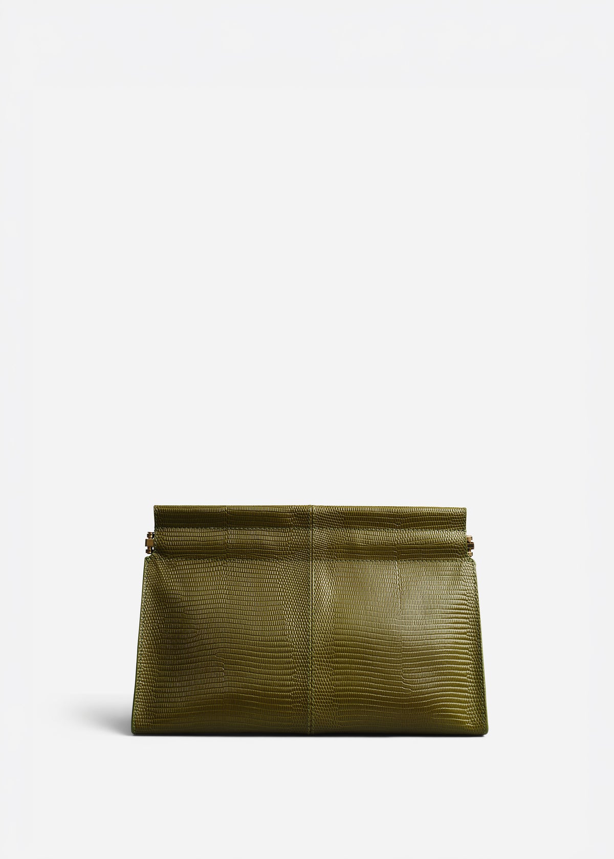 Small Leather Clutch in Olive, image 1 of 3