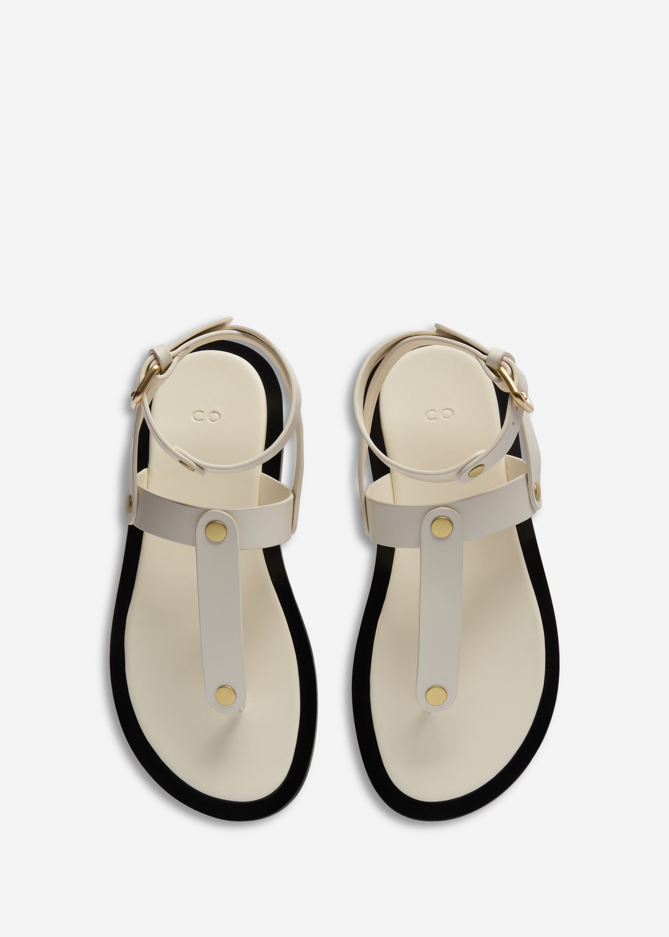Ankle Wrap Sandal in Calf Skin Leather - White