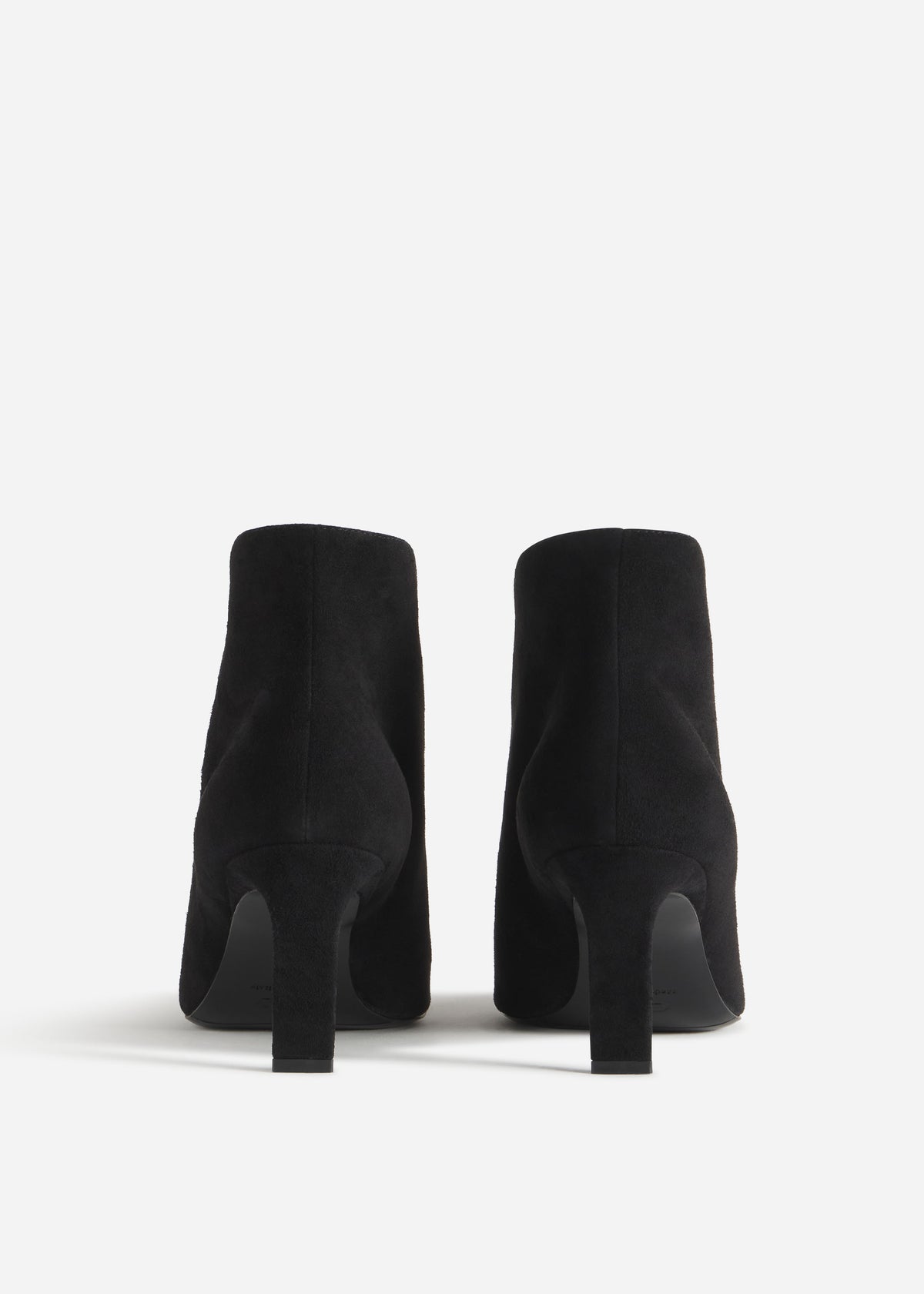 V-Cut Heeled Bootie in Suede - Black, image 3 of 3