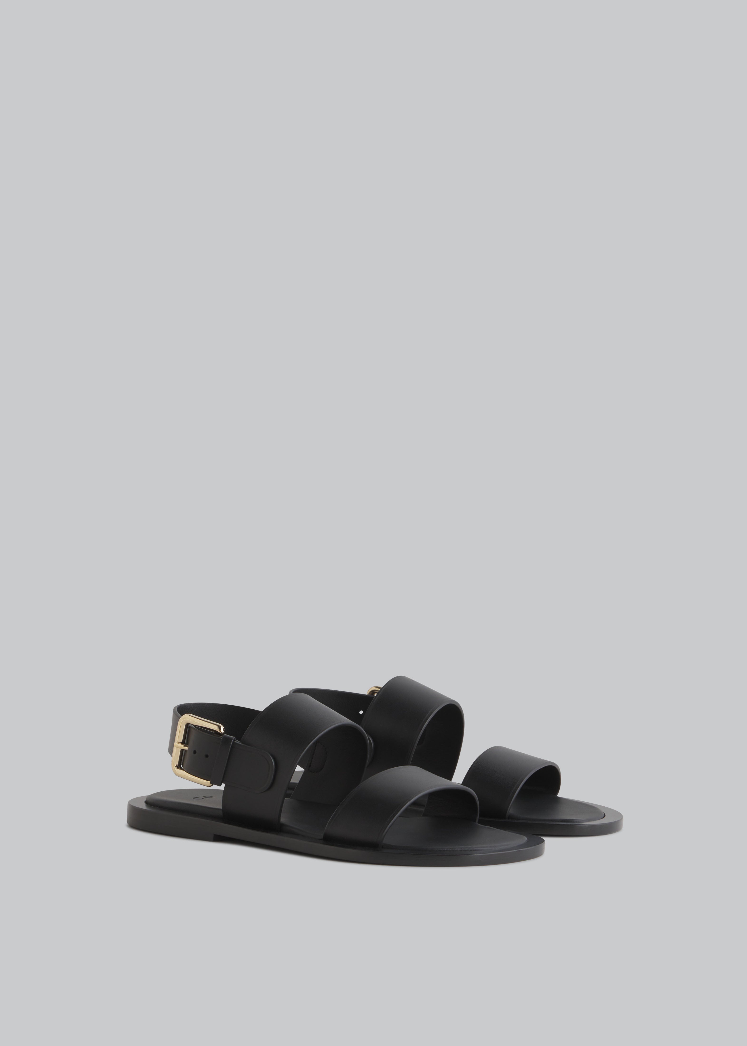 Thick Strap Sandals - Black