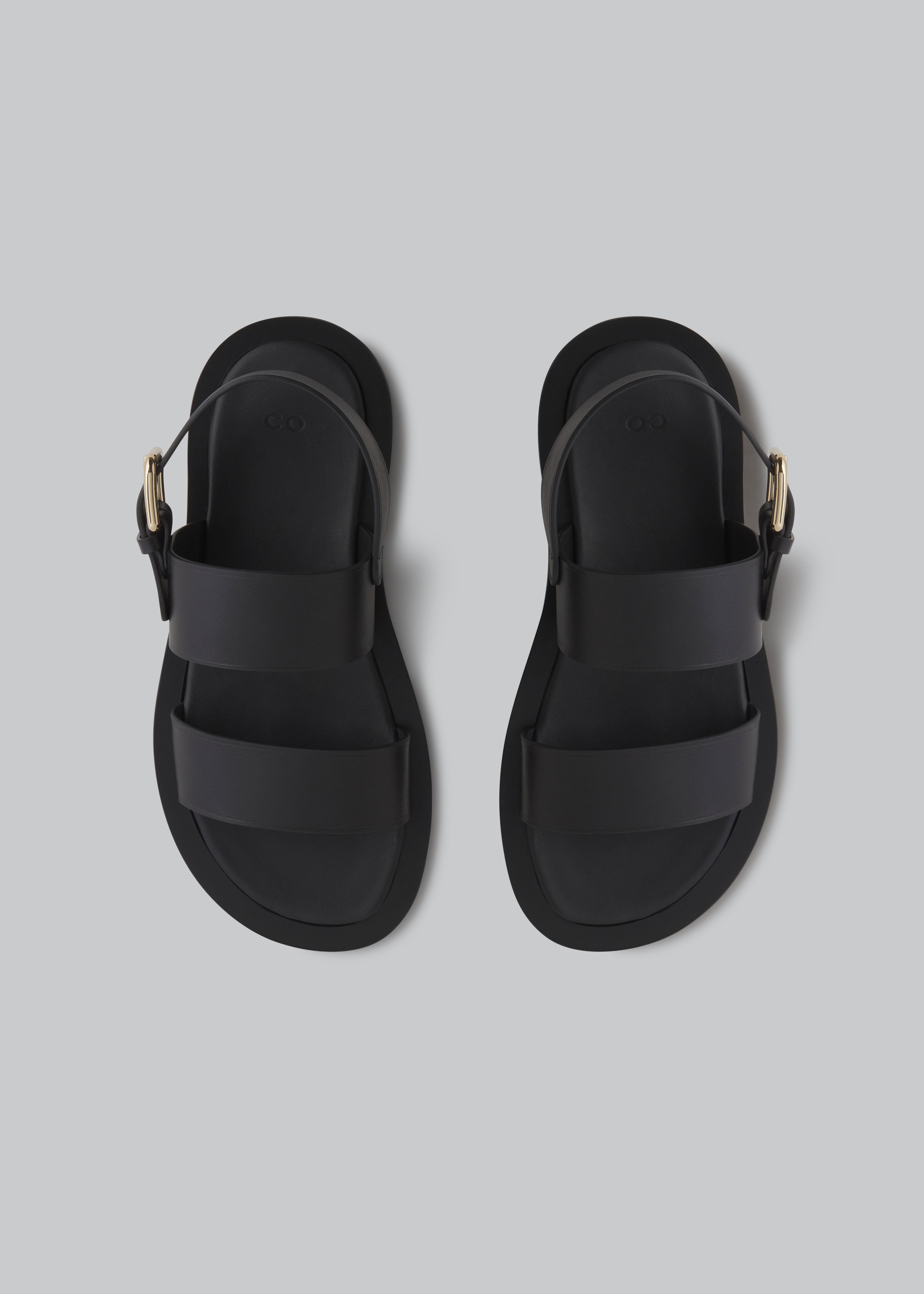 Thick Strap Sandals - Black