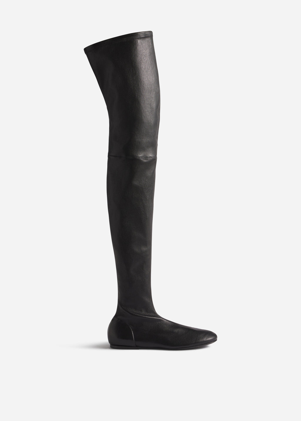 Leather Over-the-Knee Boot - Black - CO