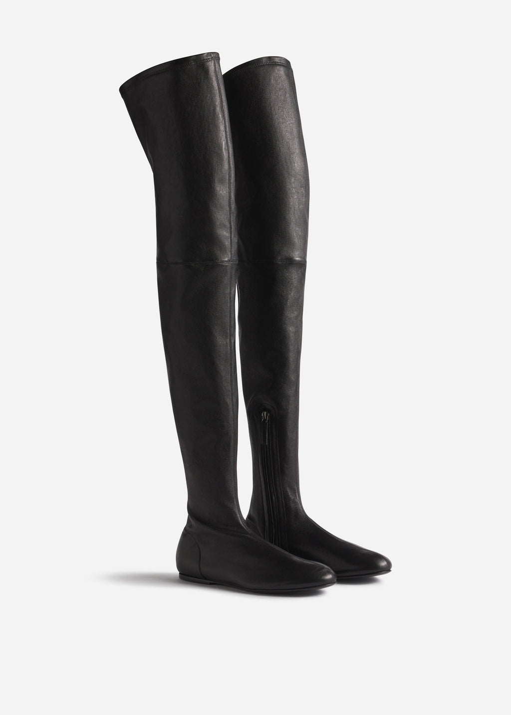 Leather Over-the-Knee Boot - Black - CO