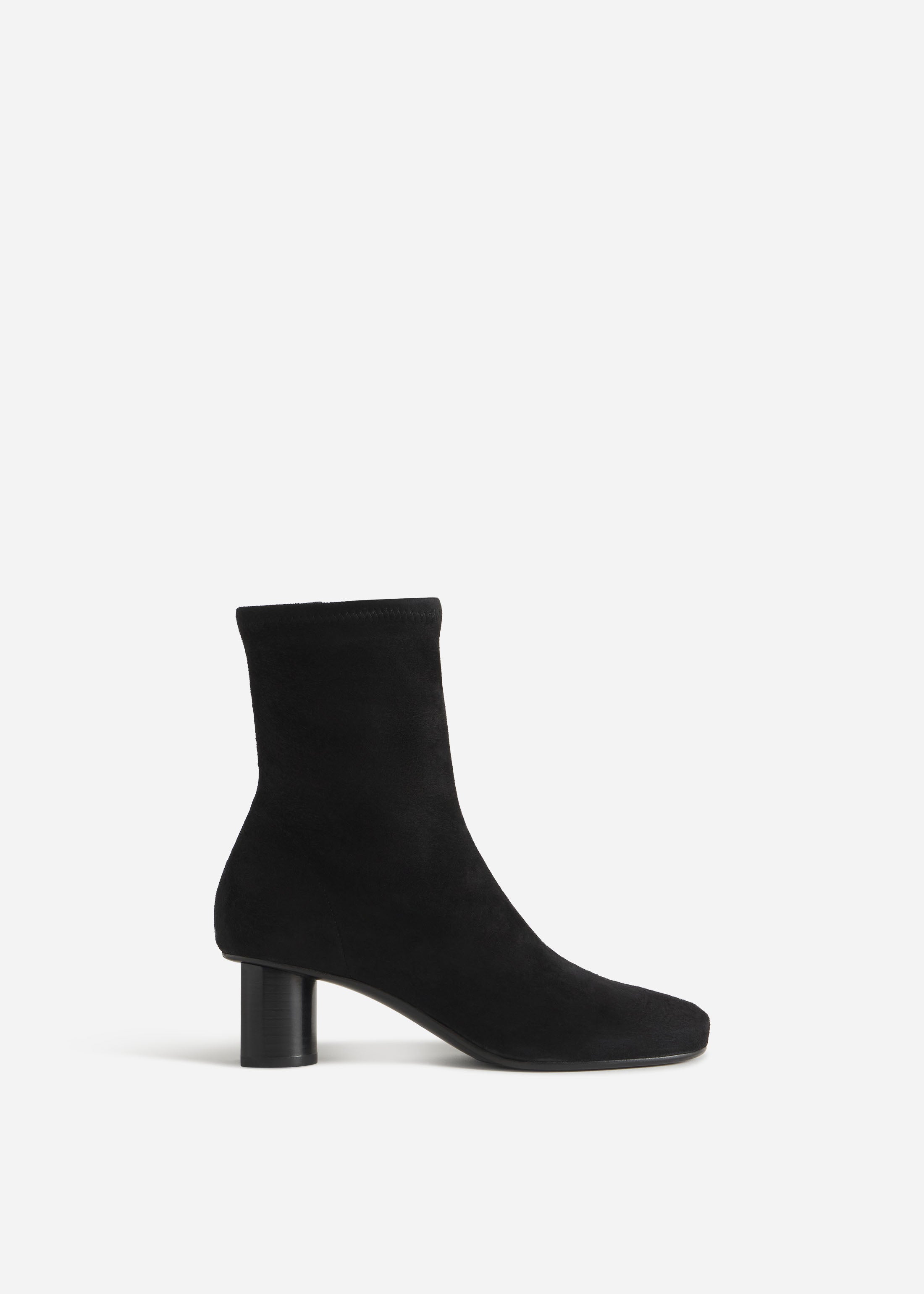 Square Toe Ankle Boot in Suede - Black, image 1 of 3
