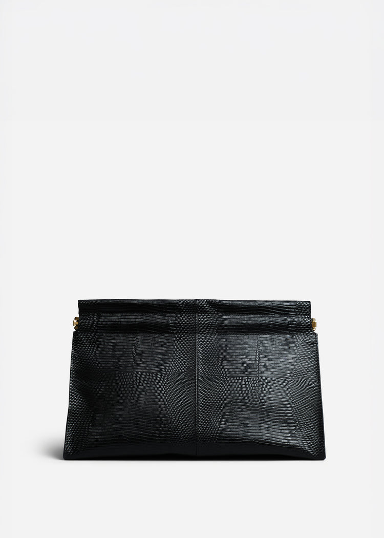 Large Leather Clutch in Black, image 1 of 4