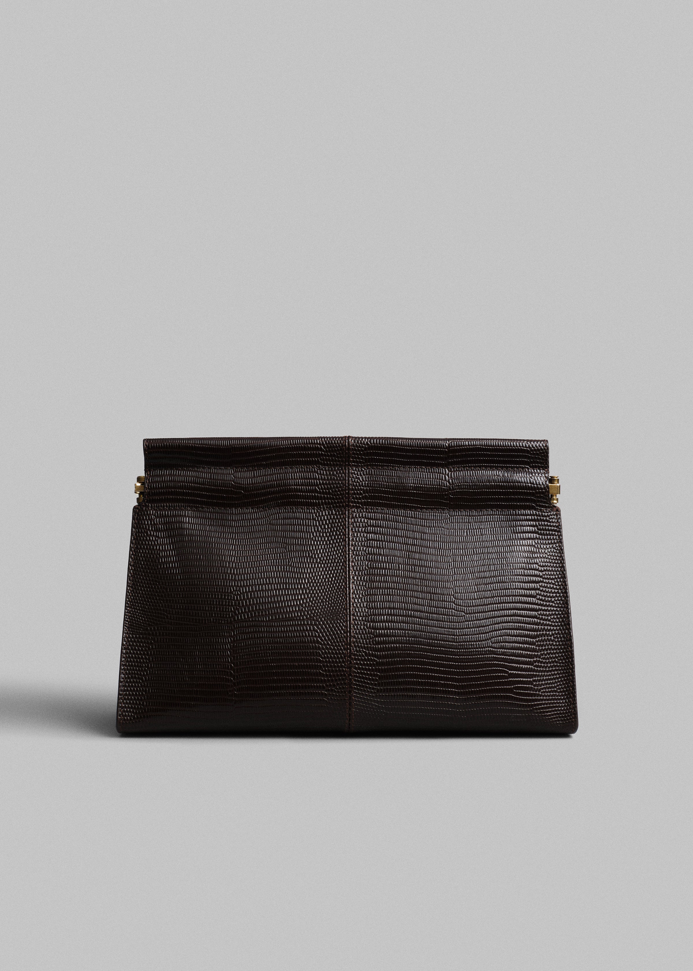 Small Leather Clutch in Espresso  - Espresso