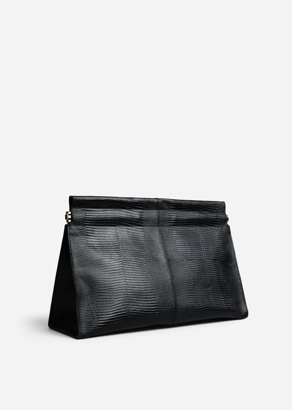 Large Leather Clutch in Black, image 2 of 4