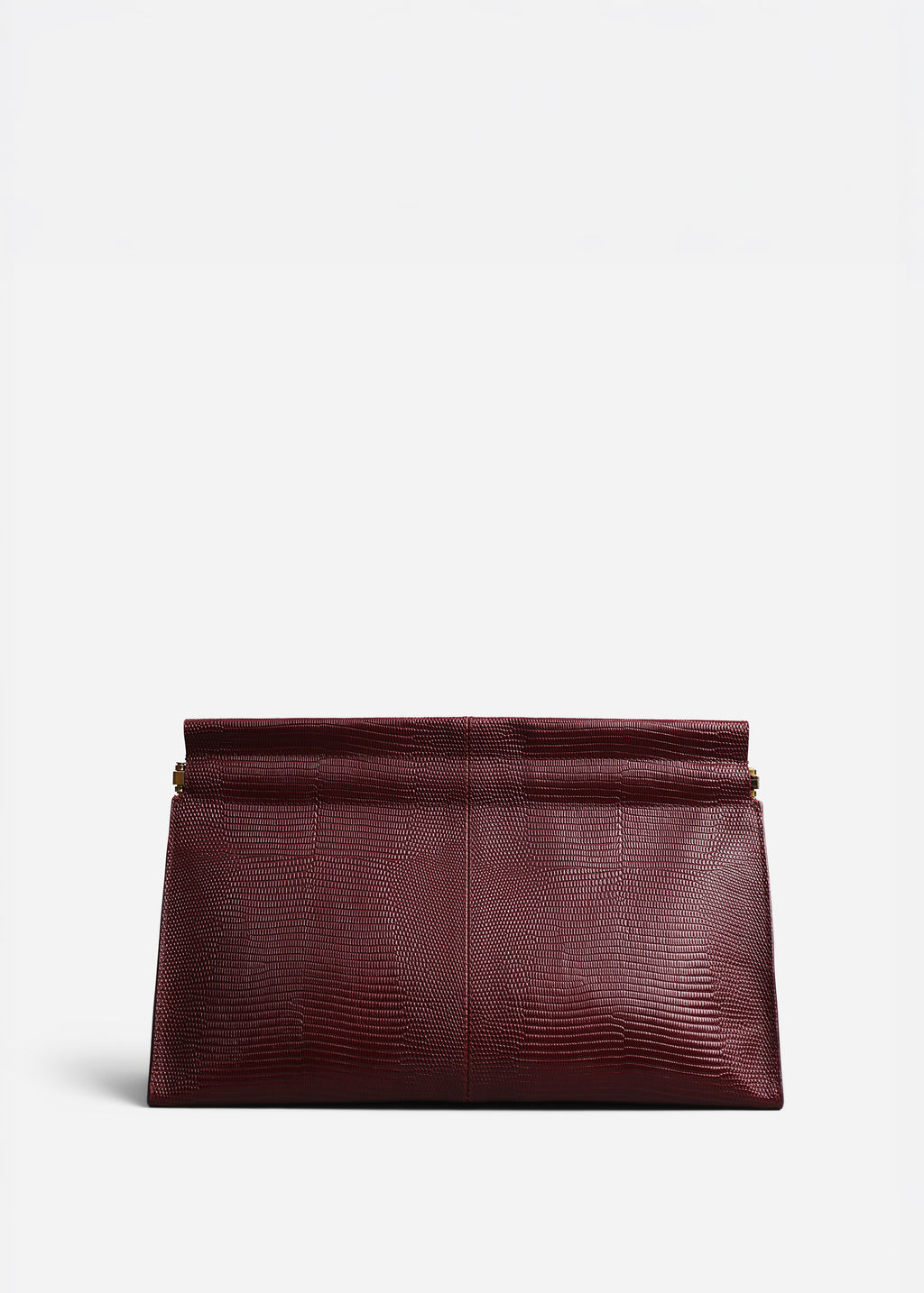 Large Leather Clutch in Burgundy - CO