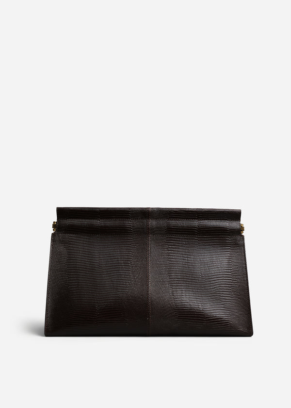 Large Leather Clutch - Espresso - CO