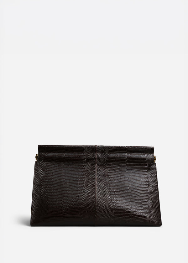 Large Leather Clutch - Espresso - CO