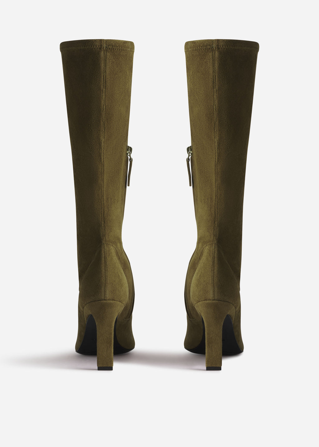 Heeled Suede Boot - Olive - CO
