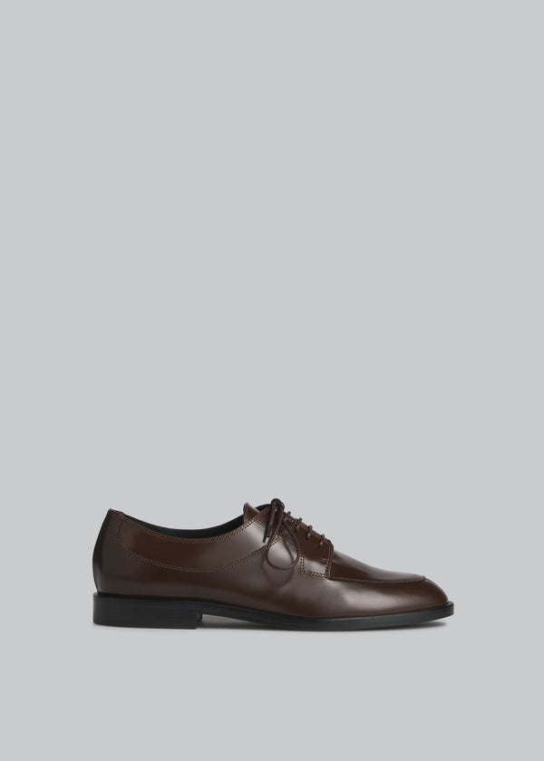Brushed Leather Loafer in Chocolate - CO