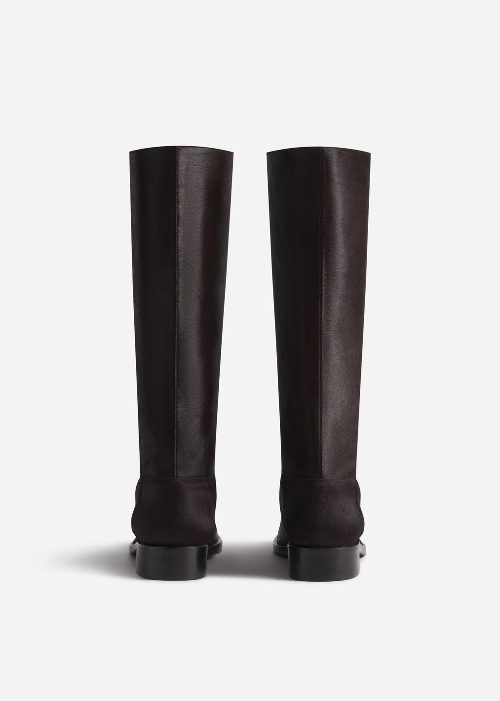 Calf Hair Riding Boot - Chocolate - CO