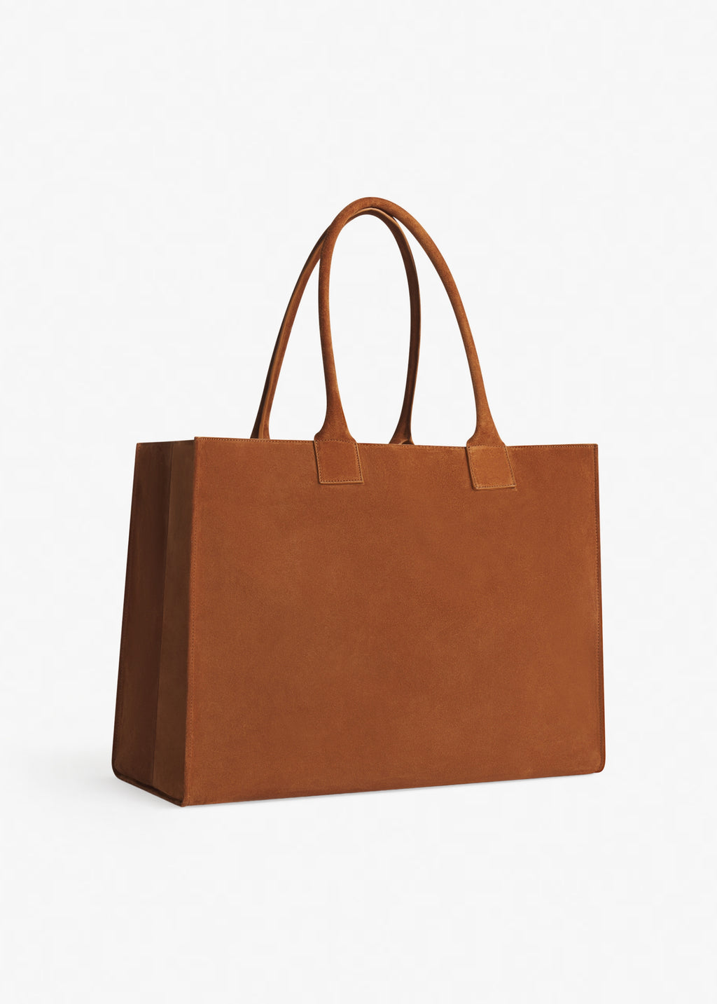 Large Tote Bag in Suede - Cognac - CO