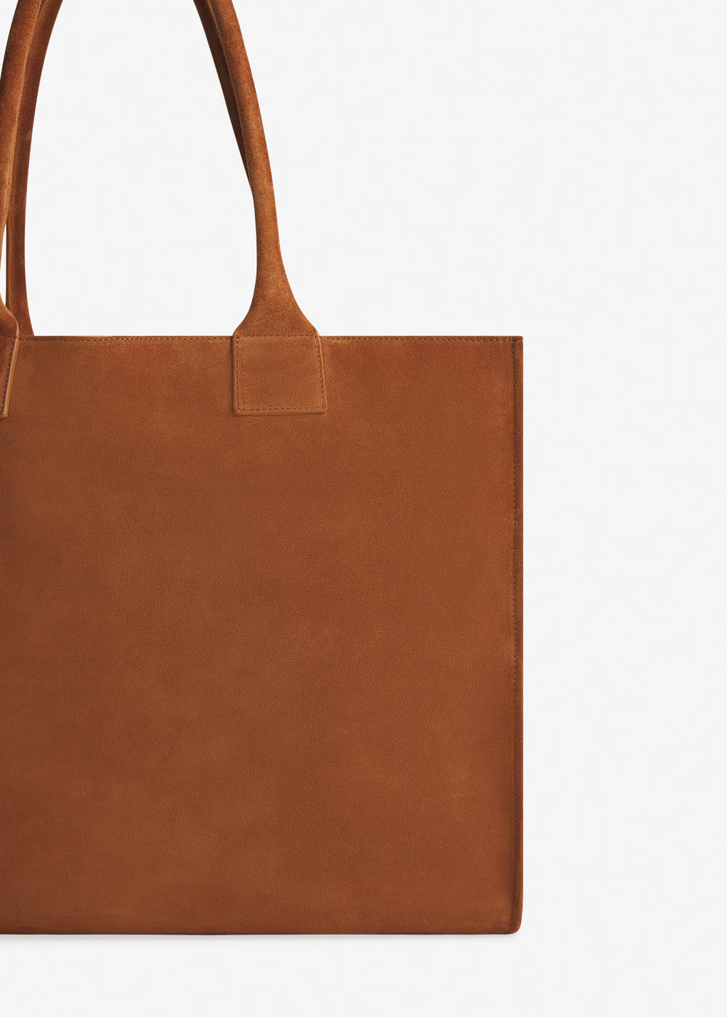 Large Tote Bag in Suede - Cognac - CO