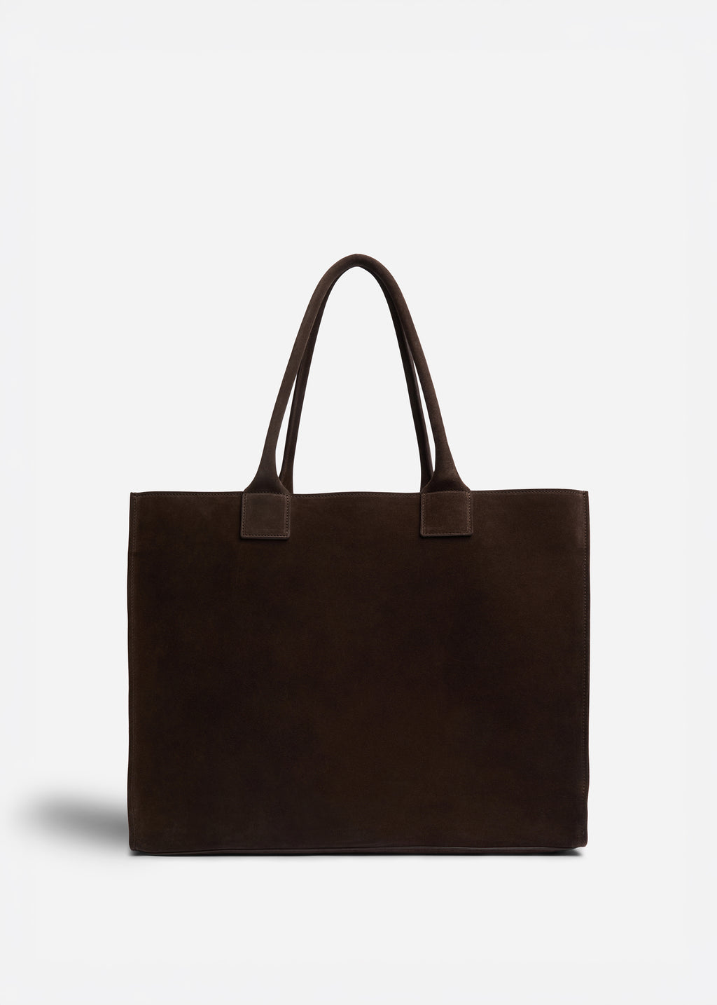 Large Tote Bag in Suede - Chocolate - CO