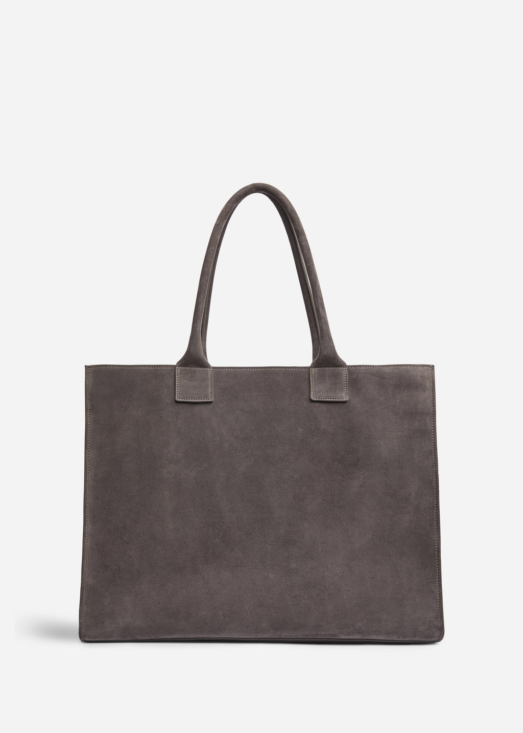 Large Tote Bag in Suede - Grey - CO