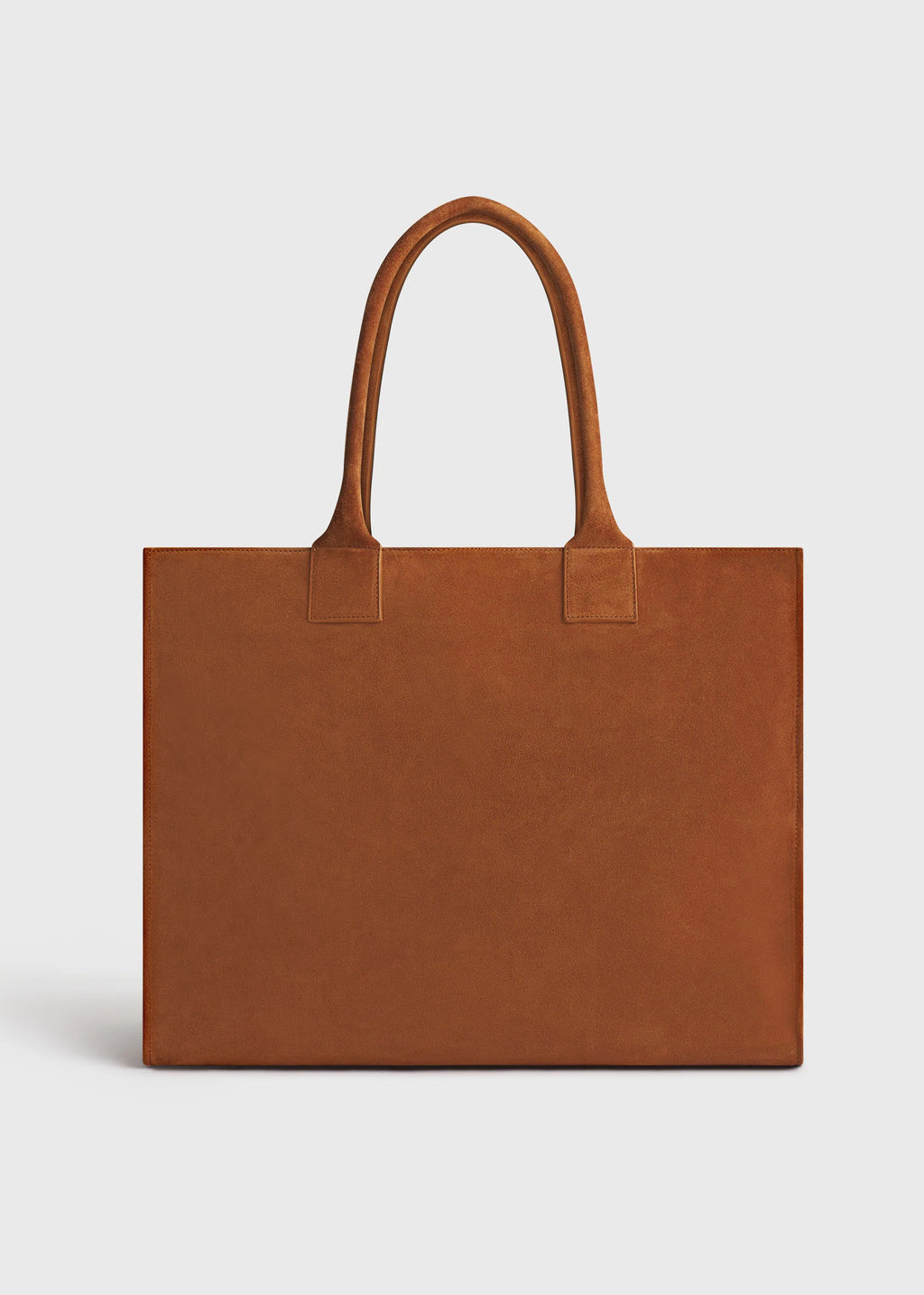 Large Tote Bag in Suede - Cognac - CO