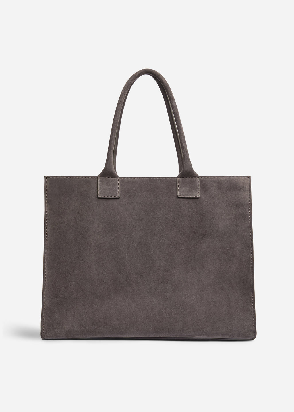 Large Tote Bag in Suede - Grey - CO