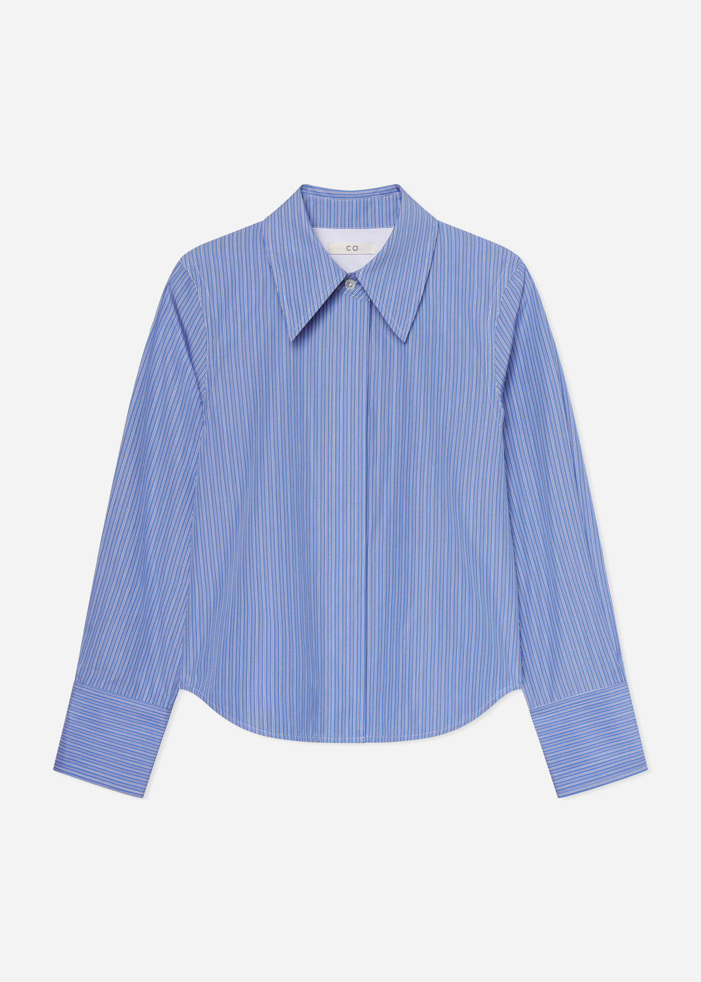 Fitted Shirt in Striped Poplin - Blue Multi - CO