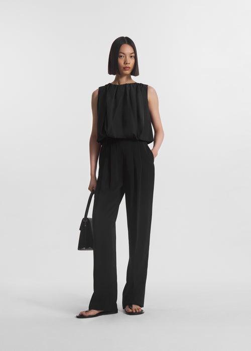 Bubble Top in Cotton Poplin - Black, image 1 of 5