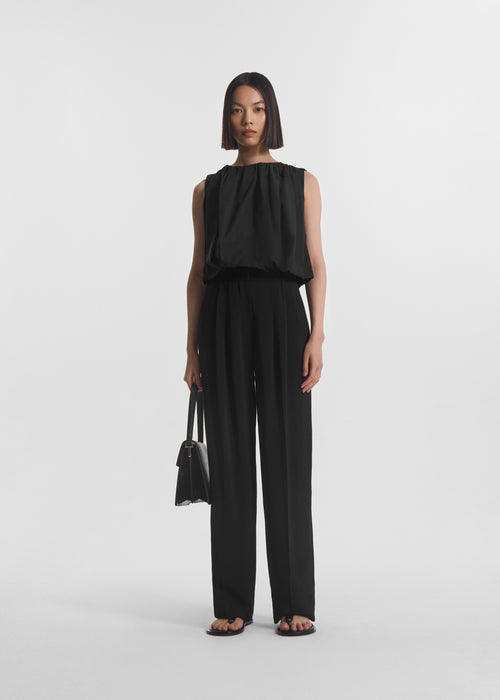Bubble Top in Cotton Poplin - Black, image 4 of 5