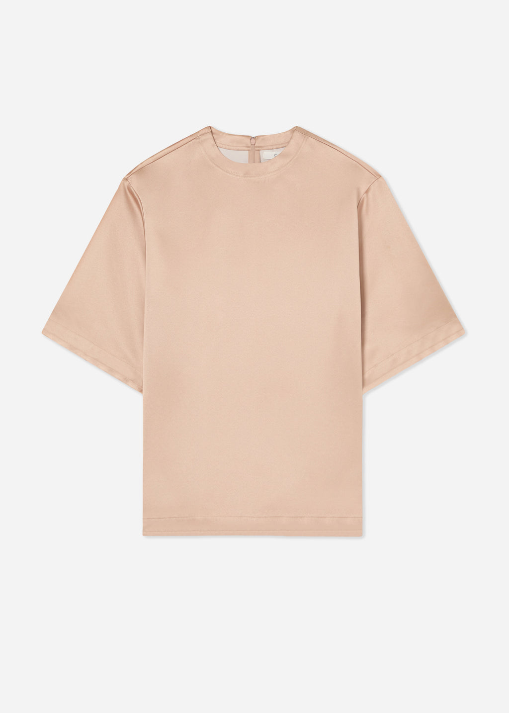 Oversized Shirt in Duchess Satin  - Champagne - CO