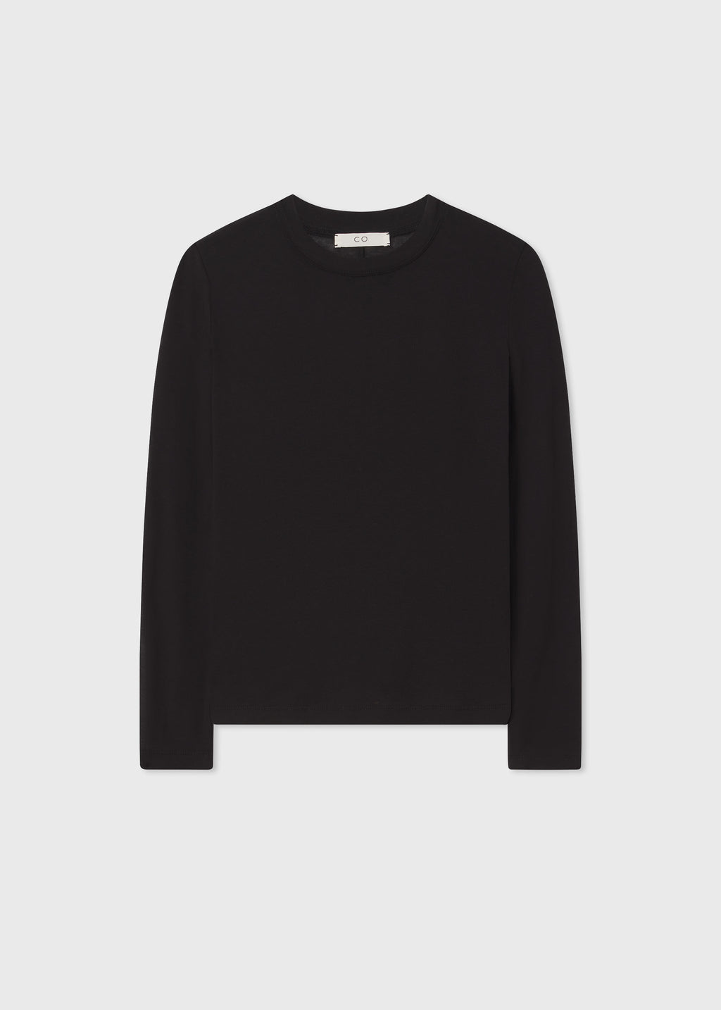 Crewneck Long Sleeve in Cotton - Black - CO