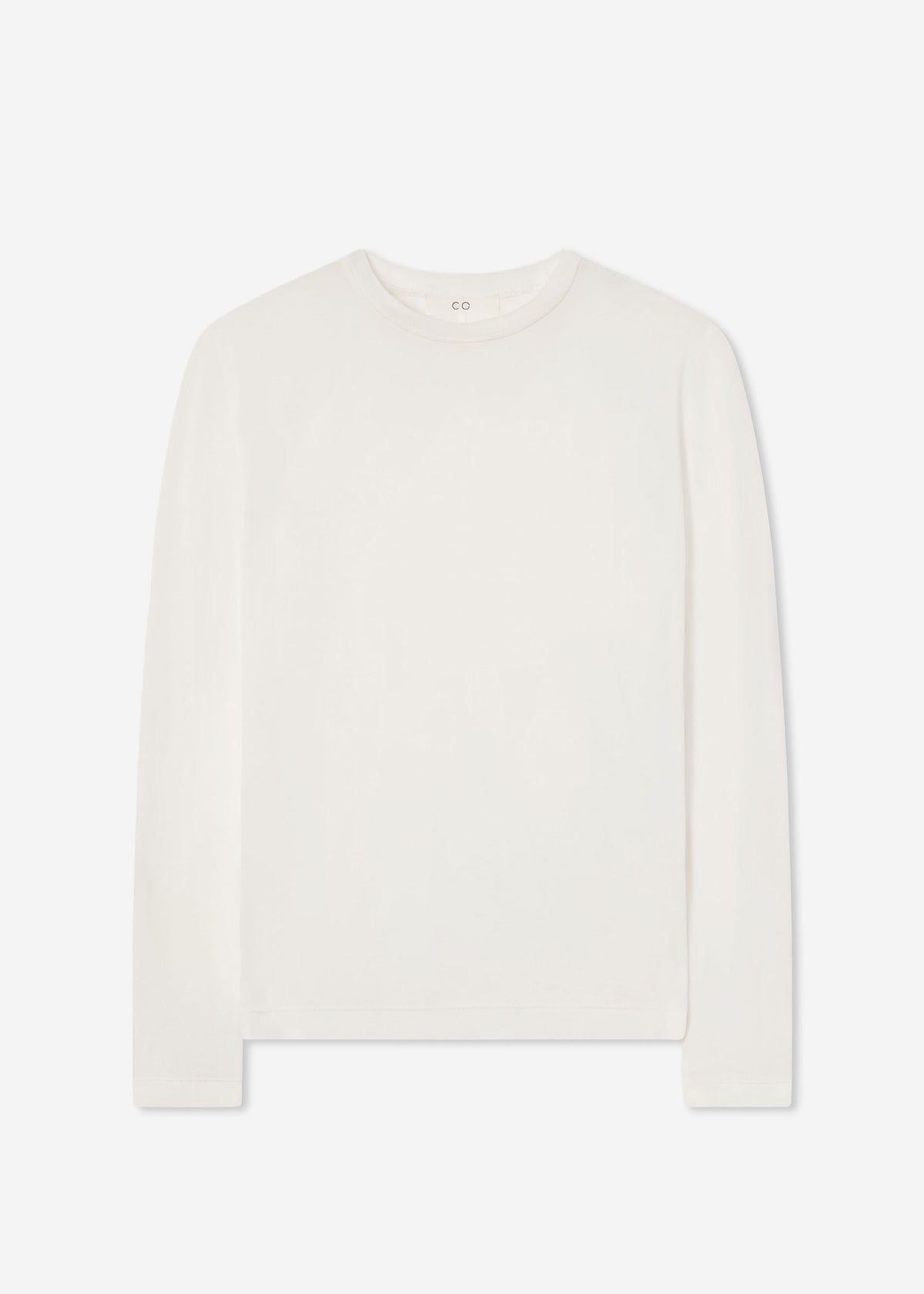 Crewneck Long Sleeve in Cotton Jersey - Ivory, image 5 of 5