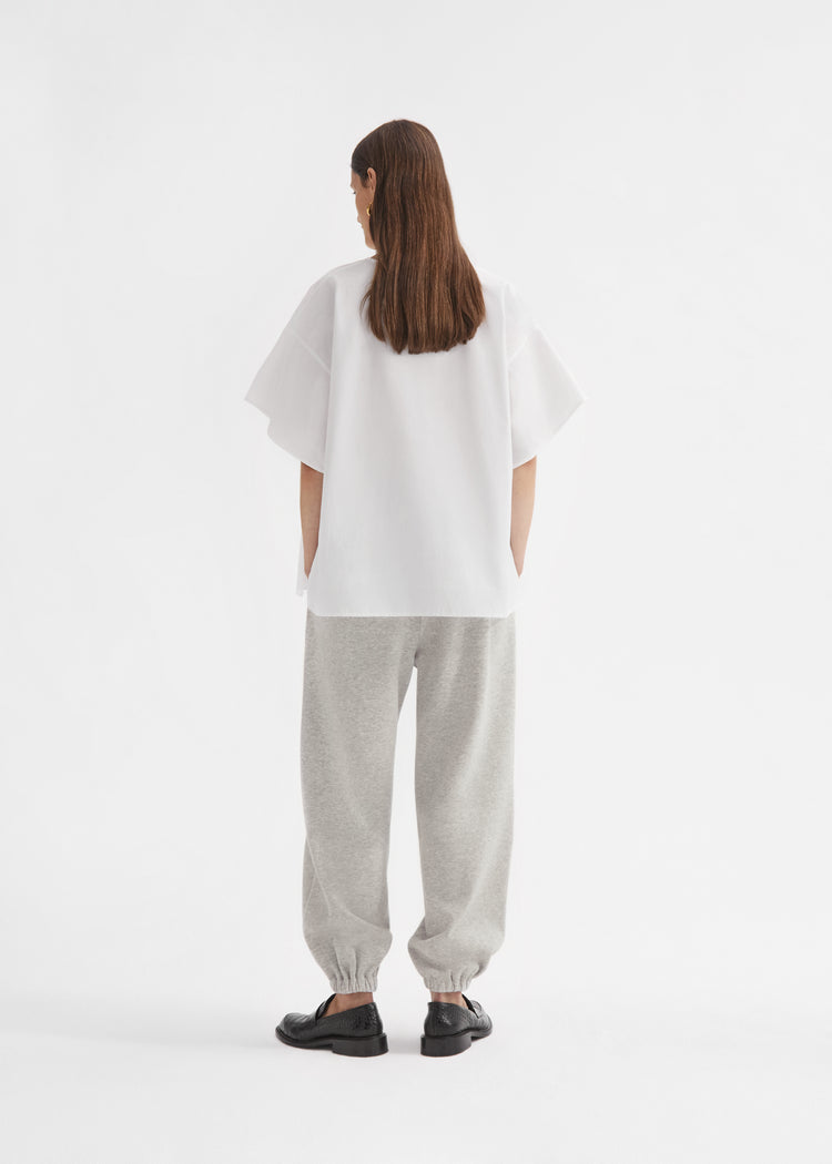 Stretch Jogger in Scuba Jersey - Heather Grey, image 3 of 6