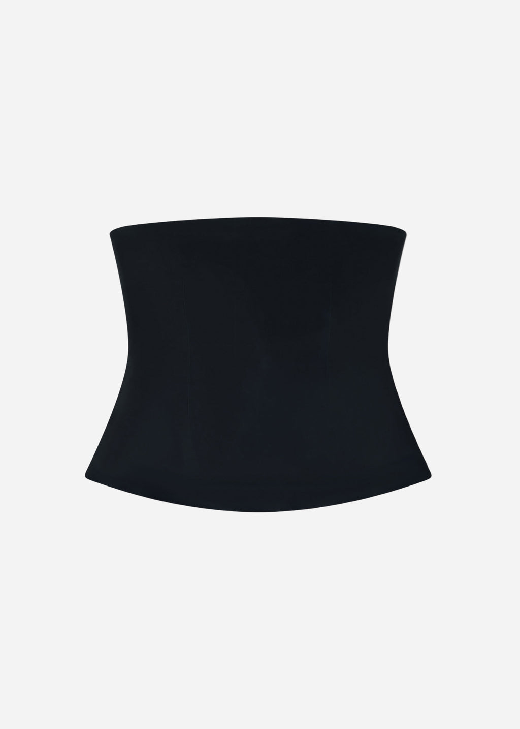 Strapless Bustier Top in Crepe - Black - CO