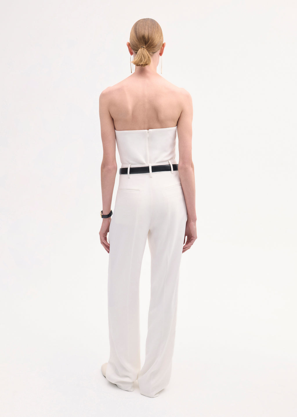 Bustier Top  in Stretch Viscose - Ivory - CO