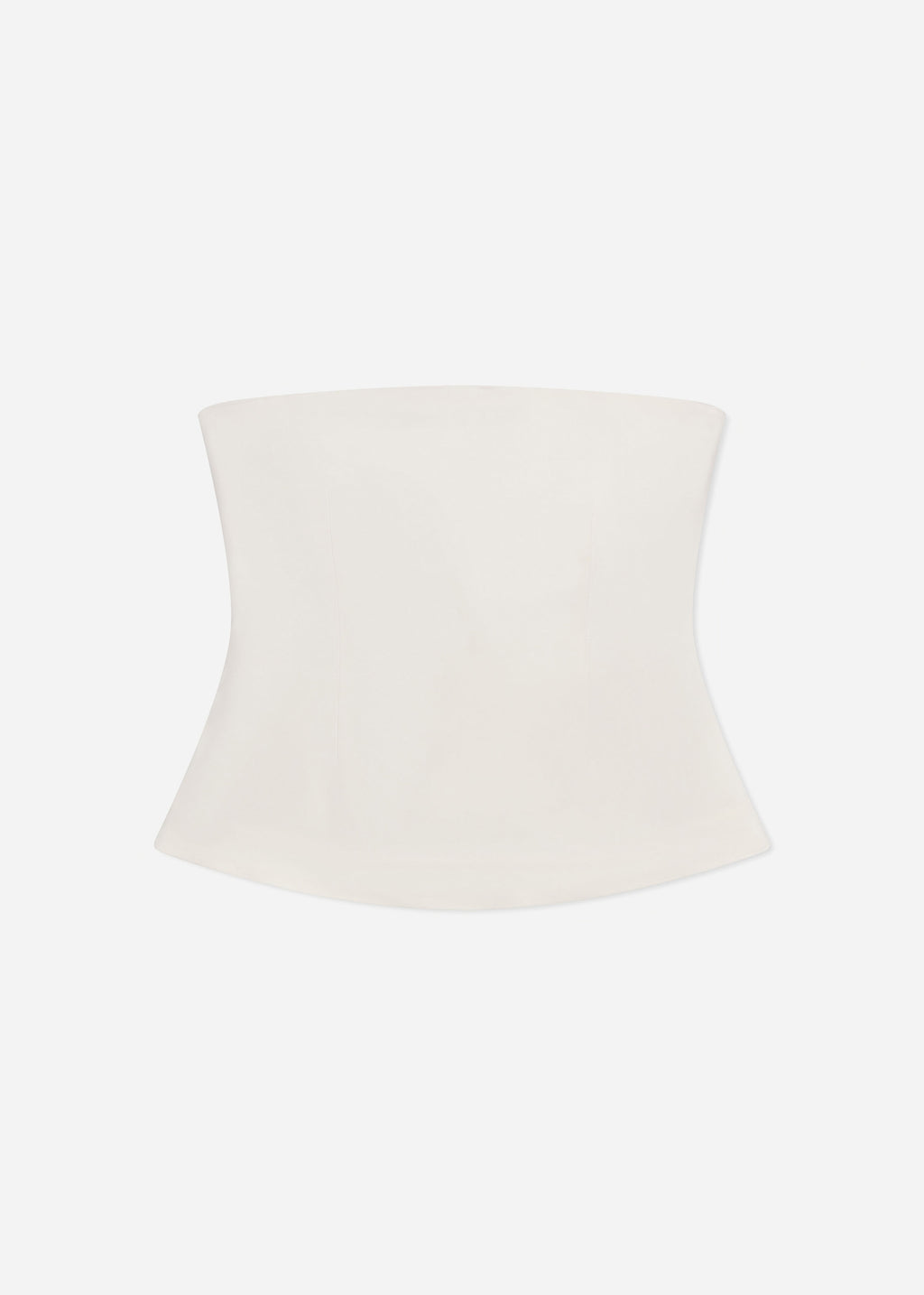 Strapless Bustier Top in Crepe - Ivory - CO