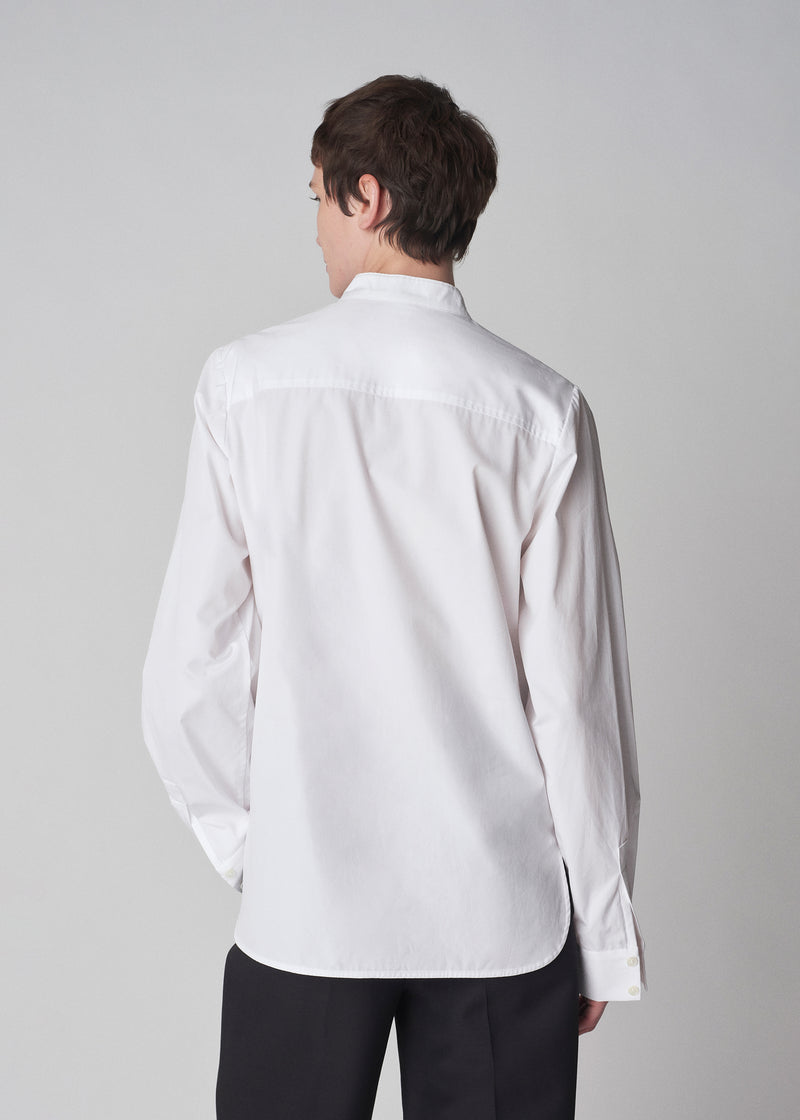Bib Front Tuxedo Shirt in Cotton - White - CO